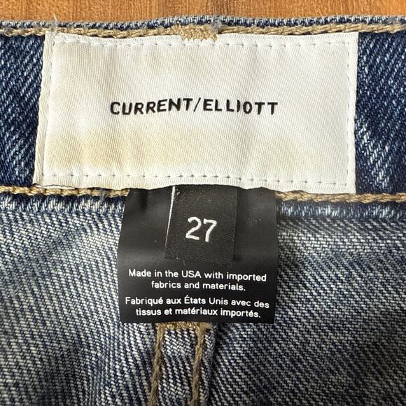 CURRENT/ELLIOTT Easy Stiletto with Rolled Hem Jeans in Grassland‎ Size 27 - Picture 7 of 8